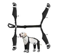 Dog Boots with Suspenders, Adjustable Waterproof Boots and Pet Gaiters | Dog Shoes with Straps for Winter, Snow, Rain