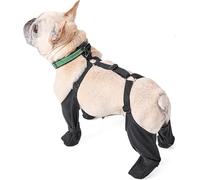 Dog Boots with Suspenders for Small Medium Large Dogs - Waterproof Dog Leggings with Adjustable Straps, Anti-Slip Paw Protectors for Winter Snow, All-Weather Boot Covers with Anti-Lost Design (M)