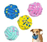 Dog Bounce Ball Set of 4 Portable Interactive Fetch Toys High Energy, Bouncy Exercise Play Training Tool, Outdoor Indoor Activity Companion, Mental Stimulation Engagement Game, Travel Friendly Pet Fun