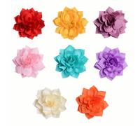 Dog Bow Tie Charm, Puppy Flowers Collar Accessories for Dog, 8 Pcs | Lightweight Chiffon Fabric, Cute Flower Bow, Removable Collar Clip, Suitable for Dogs, Cats and Pet Grooming
