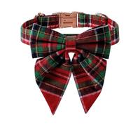Dog Bow Tie Collar Adjustable Quick Release Buckle Classic Plaid Bow Tie