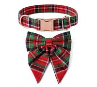 Dog Bow Tie Collar | Cute Holiday Dog Collars | Adjustable Dog Bow Tie, Plaid Bowknot Pet Collars Quick Release for Puppy Cat Girl and Boy