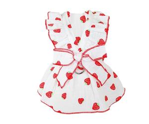 Dog Bow Tie Harness Floral Pattern Breathable Bow Tie with Drawstring Buckle for Small Dogs Cats Girls Puppies