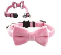 Dog Bow Ties - Unique Pet Collar in Bell Design, Adjustable Cat Collar with Removable Bell, Dog Clothing Accessories, Beautiful Collars for Home, Wedding, Walk, Rice