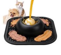 Dog Bowl And Licking Mat, 9.76×9.76×2.56 Inch Anti-slip Silicone Suction Cup s With Rolling Ball,for Daily Feeding, Reward Training, Or Grooming Sessions