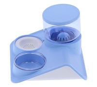 Dog Bowl,Cat Food Water Bowl Set, 2 In 1 And Feeder Double Feeding Bowls Pet Dispenser and Set All One 1.8L Automatic for Small Dogs Puppy Cats Pets (Roof drinking fountain gray)(Rooftop drinking foun
