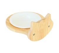 Dog Bowl - Hanging Dog Bowl Food Bowl | Natural Wooden Cage Hanging Bowl, Wooden Pet Food Bowl, Feeding Tool with Rob Base