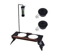 Dog Bowl Holder, Raised Dog Bowl Stand | Portable Long Dog Bowl Stand with Lamp Rack,Pet Travel Dishes for Car Show Mountaineering Travel Outdoor Indoor Cats