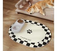 Dog Bowl Mat Absorbent Non-Slip Leather Is Easy To Clean Pet Feeding Mat Cat Food Mats Feeding Bowl Placemat Rubber Anti-Skid For Food Water Mat Washable No Mould For Dogs Cats (45x60 cm,Color 3)