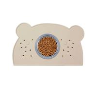 Dog Bowl Mat, Dog Water Mat, Cat Feeding Mat with Raised Edges - Non-Slip Washing Piston Pad, Spilled Shaped Protector for Indoor Floor