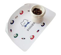 Dog Bowl Mat, Leak-Proof Non-Slip as Bowl Pad, Feeding Mat for Dogs and Pets, for Puppies, Kittens, Home, On the Go, Car Travel, Eating
