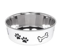 Nobby Fusion Stainless Steel Bowl Non-Slip White 20 cm 1.80 Litres