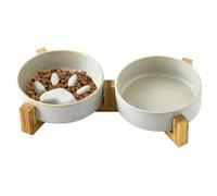 Dog Bowl Slow Feeder - Cute Paw Ceramic Slow Feeder And Water Bowl Set | Pet Dishes for Yard Standing Indoor Home Outdoor Garden Camping Water