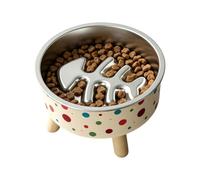 Dog Bowl Slow Feeding Bowl Raised Stainless Steel Lick Bowl for Pets | Cat slow feeder made of stainless steel for indoors, dorm, home, apartment, kitchen, living room and on the balcony