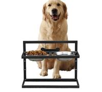 Dog Bowl Stand - Height Adjustable Feeder and Drinker, Non-Slip Stand for Pet Bowl | For Indoor and Outdoor Use, Home, Living Room, Kitchen, Garden, Garage,
