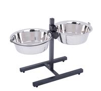 Dog Bowl Stand with 2 Stainless Steel Bowls - 2 x 4.2 litres