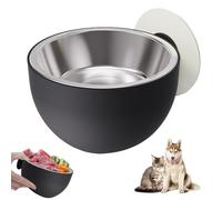 DOG BOWL WALL MOUNT - Spill proof stainless steel for easy placement and removal.Removable dishwasher internal bowl vs magnetic dog food bowl