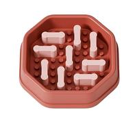 Dog Bowl with Slow Feed - 20 x 20 x 4.5 cm, Anti Choking Bowl, Interactive Puzzle Bowl for Healthy Eating, Prevent Choking on Harness | Non-Slip Design for Dogs, Puppies, Home