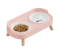 Dog Bowls - 2.36inches Elevated Feeder for Pet Mealtime, Ceramic Bowl with Non-Slip Base, Stable Easy Cleaning, Quick Refill Feature, Pet Feeding Tool, Food Water Accessory for Puppy Kitten Small