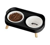 Dog Bowls - 2.36inches Elevated Feeder for Pet Mealtime, Ceramic Bowl with Non-Slip Base, Stable Easy Cleaning, Quick Refill Feature, Pet Feeding Tool, Food Water Accessory for Puppy Kitten Small