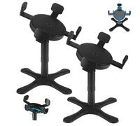 Dog Bowls,Elevated Adjustable Dog Bowl Stand with 3 Heights & Tilted Feeding Design, Raised Stand Compatible with Medium & Large Breeds(2 Pack) Black