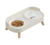 Dog Bowls Elevated - Ceramic Non Slip Feeder, Raised Water Dish for Improved Ingestion, Pet Station for Small Creatures, Indoor Residence and Exterior Garden and Covered Outdoor Area