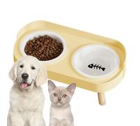Dog Bowls Elevated - Ceramic Non Slip Feeder, Raised Water Dish for Improved Ingestion, Pet Station for Small Creatures, Indoor Residence and Exterior Garden and Covered Outdoor Area