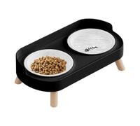 Dog Bowls, Elevated Ceramic Non-Slip Water Feeder, Raised Cat Food Bowl Dog Feeding Station for Puppy Kitten Small Medium Pets, Durable Ceramic Pet Feeder with Stable Stand