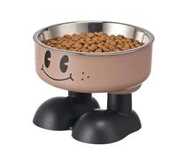 Dog Bowls Elevated - Raised Stainless Dining Set, Tilted Anti Spill Structure, Ergonomic Feeding Height, Balanced Stability Construction | for Digestive Support, Correction, Daily Hydration Co