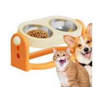 Dog Bowls Elevated - Tilted Non Slip Anti Vomiting Feeder, Elevated Dog Food Bowl Stand, Improved Digestion Comfortable Postures Function for Kitten Puppy Pet Feeding, Pet Supplies, Living Room Yard