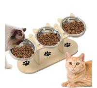 Dog Bowls Elevated | Wooden Stand Non-Slip Tilted - Cat Bowl Stand Dog Feeding Station | for Feeding Kitten Puppy Small Medium Breed Home Balcony Living Room Apartment Indoor Outdoor