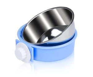 Dog Bowls, Joyoldelf 2-in-1 Pet Hanging Bowl for Crates & Cages, Removable Stainless Steel Dog Water Bowls with Plastic, Puppy Feeder Food Water Bowl for Small Dogs, Cat, Rabbit, Bird, Hamster