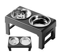 Dog Bowls with Stand | Elevated Pet Double Dish with 3 Heights Adjustable | Spill-Proof Dog Water Bowl,for Indoor Outdoor Home Kitchen Living Room Camping Balcony