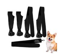 Dog Braces Boots - Polyester Cotton | Waterproof Paw Protectors | Soft Puppy Boots | Non-Slip Winter Shoes for Dogs | Adjustable Ankle Boots for Dog Paws, Hot, Cold, Na