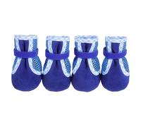 Dog Breathable Boots,All-Season Dog Anti Slip Shoes Paw Protector Cover Dogs Daily Walks Hard Floors Hot Pavement Footwear_XL(Blue)