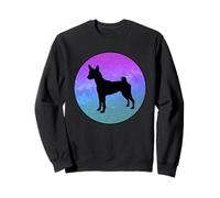 Dog Breed Basenji Dog Silhouette Space Galaxy Sweatshirt