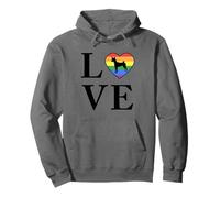 Dog Breed Basenji Word Love Typography Retro Pullover Hoodie