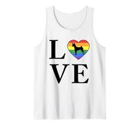 Dog Breed Basenji Word Love Typography Retro Tank Top