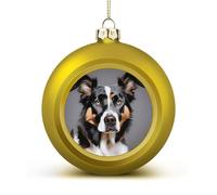 Dog Breed Christmas Ball Ornaments - Shatterproof Plastic Vintage Rustic Xmas Tree Decorations Pendant for Family Holiday Wedding Party Xmas Hanging Decoration
