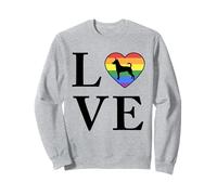 Dog Breed Decker Rat Terrier Word Love Typography Retro Sweatshirt