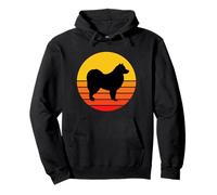 Dog Breed Finnish Lapphund Dog Silhouette Retro Vintage Pullover Hoodie