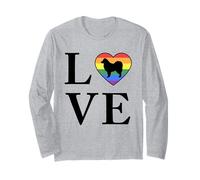 Dog Breed Finnish Lapphund Word Love Typography Retro Long Sleeve T-Shirt