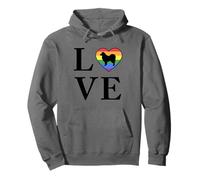 Dog Breed Finnish Lapphund Word Love Typography Retro Pullover Hoodie