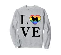 Dog Breed Finnish Lapphund Word Love Typography Retro Sweatshirt