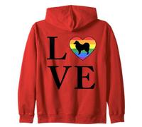 Dog Breed Finnish Lapphund Word Love Typography Retro Zip Hoodie