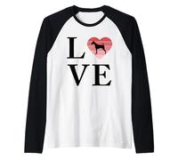 Dog Breed Fox Terrier Word Love Typography Retro Raglan Baseball Tee
