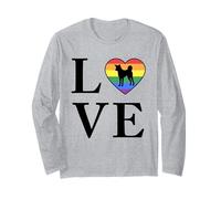 Dog Breed Indian Pariah Word Love Typography Retro Long Sleeve T-Shirt