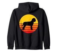 Dog Breed Lagotto Romagnolo Dog Silhouette Retro Vintage Zip Hoodie