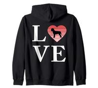 Dog Breed Lagotto Romagnolo Word Love Typography Retro Zip Hoodie