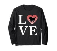 Dog Breed Maltipoo Word Love Typography Retro Long Sleeve T-Shirt